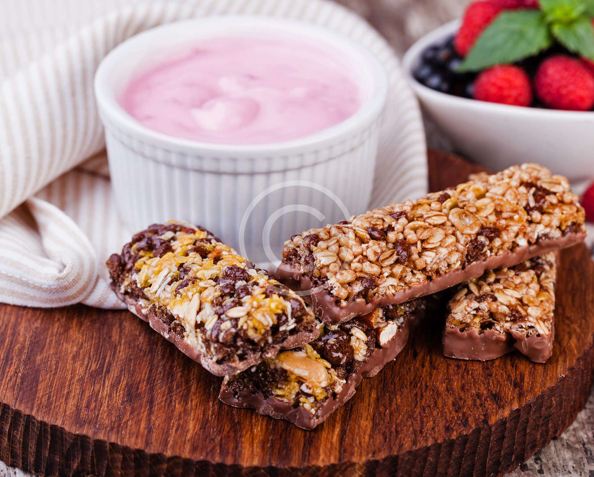 Fruit Muesli Bar With  Yogurt & Berries